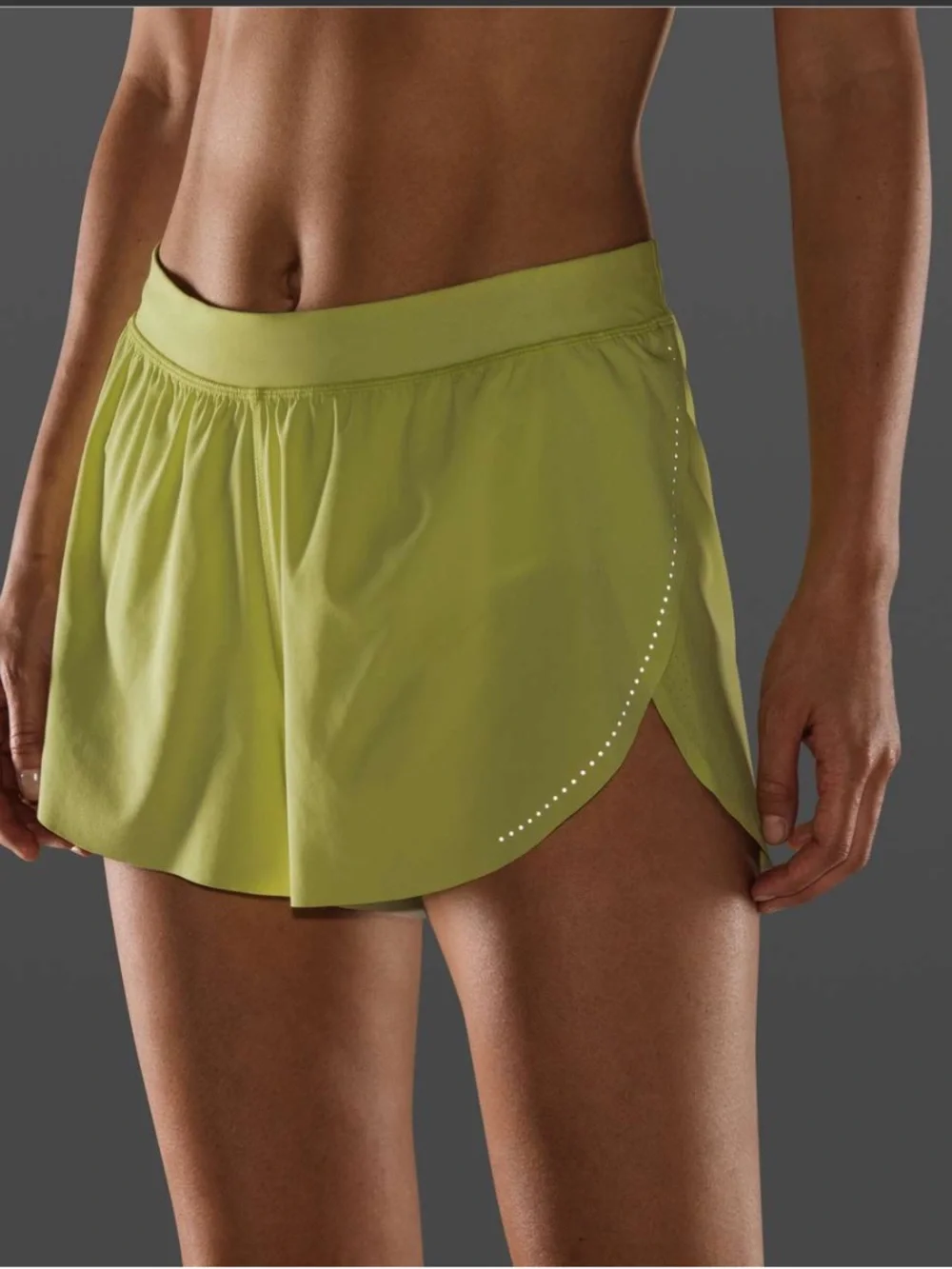 Lululemon find your pace 3inch reflective shorts size 6 lemon vibe 🍋